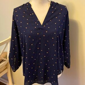 3/4 high low blouse